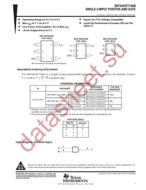 SN74AHCT1G08DBVR datasheet  